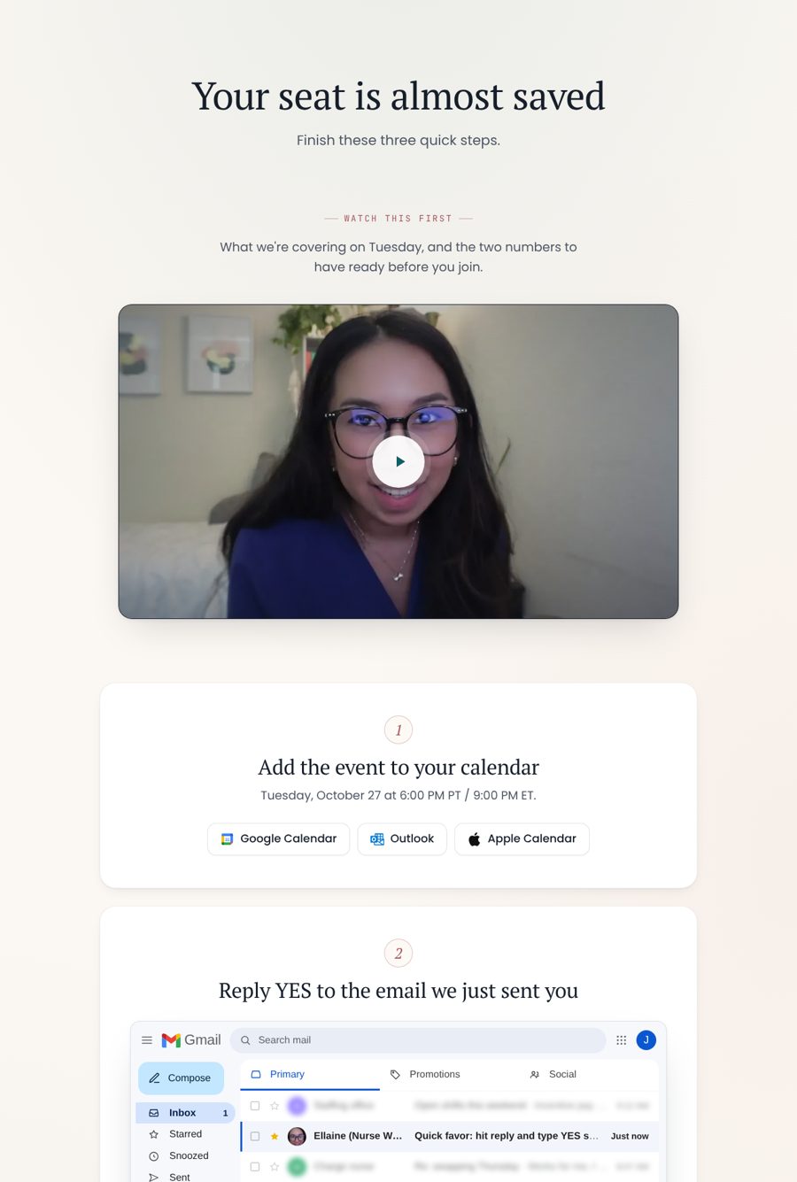 Thank-you page preview